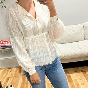 FRAME Silk Top (Size Small)